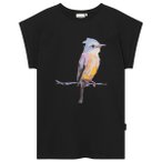 DEDICATED - Women's T-Shirt Visby Painted Bird - T-Shirt Gr XS schwarz
