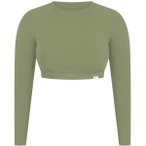 SMILODOX Crop Longsleeve Bethy, Größe M in Braun