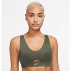NIKE Damen Top W NK DF INDY PLUNGE CUTOUT BRA, Größe XS in Braun