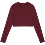 PUMA Damen Shirt W PWRSHAPE CROPPED LS, Größe L in Rot