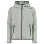 CMP - Girl's Jacket Fix Hood Jacquard Knitted 3H19825 - Fleecejacke Gr 116 grau