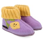 Haflinger - Kid's Hüttenschuh Zitrone - Hüttenschuhe 29 lila