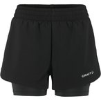 Craft Adv Essence 2-in-1  Damen  Laufhose schwarz Größe S Laufen | Trailrunnin