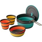 Sea to Summit Frontier UL Collapsible Pot Cook Set - Pot + 2 Bowls + 2 Cups blue
