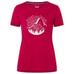 super.natural - Women's Mountain Mandala Tree Tee - Merinoshirt Gr XS rosa