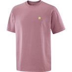 Salomon Round Logo Graphic  Herren  T-Shirts rosa Größe XL Lifestyle  Elastisc