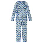 Reima - Kid's Wool Base Layer Set Taitoa Print - Merinounterwäsche Gr 100 grau