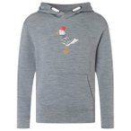 super.natural - Kid's Johnny Hoodie - Hoodie Gr 110 grau