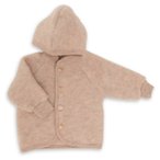 Engel - Kinder Kapuzenjacke mit Holzknöpfen - Wolljacke Gr 62/68 beige