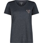 CMP Melange Print  Damen  T-Shirts blau Größe XS Trekking  Geruchsneutralisier
