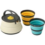 Sea to Summit Frontier UL Collapsible Kettle Cook Set - Kettle + 2 Cups white-bl