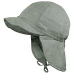 maximo - Baby Boy's Schildmütze Nackenschutz + Bindeband - Cap Gr 45 cm grau