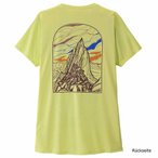 Patagonia Women's Cap Cool Daily Shirt Cloud Crag T-Shirt, L, vellum green
