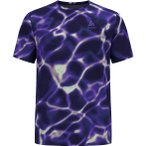 Odlo Zeroweight Chill-Tec Print Herren Laufshirt ( Violett XXL Größe,)