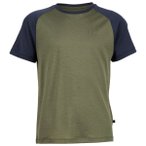 Heber Peak - Kid's MerinoCool165 EvergreenHe. T-Shirt - Merinoshirt Gr 104 oliv