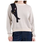 DEDICATED - Women's Sweater Arendal Long Cat - Pullover Gr XS grau