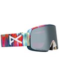 Anon - Ski /Snowboard Maske - M6S Glitch Lines Perceive Sunny Onyx  - Orange