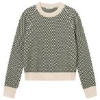 DEDICATED - Women's Sweater Husie Bubble Knit - Pullover Gr XS oliv