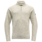 Devold - Nansen Sweater Zip Neck - Merinopullover Gr L beige/grau
