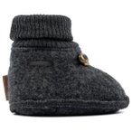 Mikk-Line - Kid's Wool Footies - Hüttenschuhe 50/56 schwarz/grau
