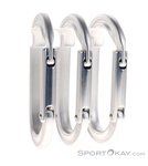 Black Diamond Oval Keylock 3er Schnappkarabiner-Set-Silber-One Size