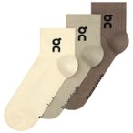 On - Logo Sock Mid 3-Pack - Multifunktionssocken 47-49 beige