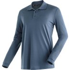 MAIER SPORTS Herren Polo Ulrich L/S He-Polo 1/1 Arm, Größe 3XL in Blau