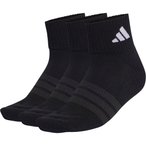 adidas Cushioned Ankle 3er Pack   Laufsocken black-black-white Größe 37  Laufe