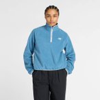 NEW BALANCE Damen Shirt Polar Fleece Half Zip, Größe L in Blau