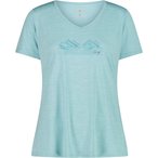 CMP Melange Print  Damen  T-Shirts tuerkis Größe M Trekking  Geruchsneutralisi