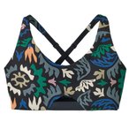Patagonia Women's Maipo Low Impact Adjustable Bra Sport-BH, L, kaleido: black