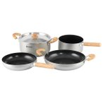 Outwell - Feast keramisches Topfset XL - Topf Gr 2 Pfannen, 4 l-Topf, Soßenpfan