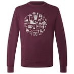 super.natural - Well Equipped Crew - Merinoshirt Gr S lila/rot