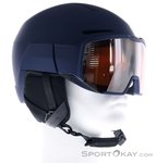 Salomon Osmo Skihelm mit Visier-Dunkel-Blau-S