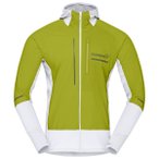 Norrøna - Senja Alpha90 Hood - Laufjacke Gr S oliv