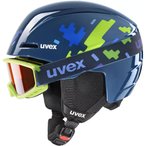Uvex Viti Set Skihelm Kinder  Skihelme blau Größe 46-50CM Freeride | Skifahren