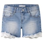 Name it - Kid's Salli Slim Denim Shorts - Jeans Gr 98 grau