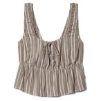 Brixton - Women's The Abigail Tie Top Viscose - Top Gr XL braun/grau