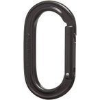 Black Diamond Oval Keylock Schnappkarabiner, black
