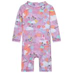Color Kids - Baby's Suit L/S AOP - Lycra Gr 98 lila/rosa