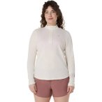 ASICS Damen T-Shirt ICON 1/2 ZIP LS TOP, Größe M in Braun