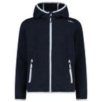 CMP - Girl's Jacket Fix Hood Jacquard Knitted 3H19825 - Fleecejacke Gr 116 blau