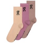 On - Logo Sock High 3-Pack - Multifunktionssocken 43-46 beige