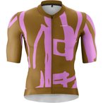 Gonso Road Print Trikot Herren  Radtrikots braun Größe XS Rennrad  Elastisch