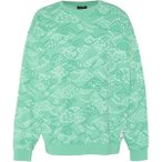 CHIEMSEE Sweatshirt mit Känguru-Alloverprint, Größe XL in Grün