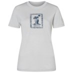 super.natural - Women's Palm Island Bio Jersey Tee - Merinoshirt Gr S weiß/blau