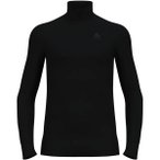 ODLO Herren Unterhemd BL TOP Turtle neck l/s half zi, Größe S in Schwarz