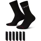 NIKE Herren Socken Jordan Everyday Crew (6 Paar), Größe L in Schwarz
