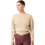 Mandala Front Tied Damen Pullover ( Beige M)