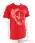 Fox Image Skull Premium S/S Herren T-Shirt-Rot-L